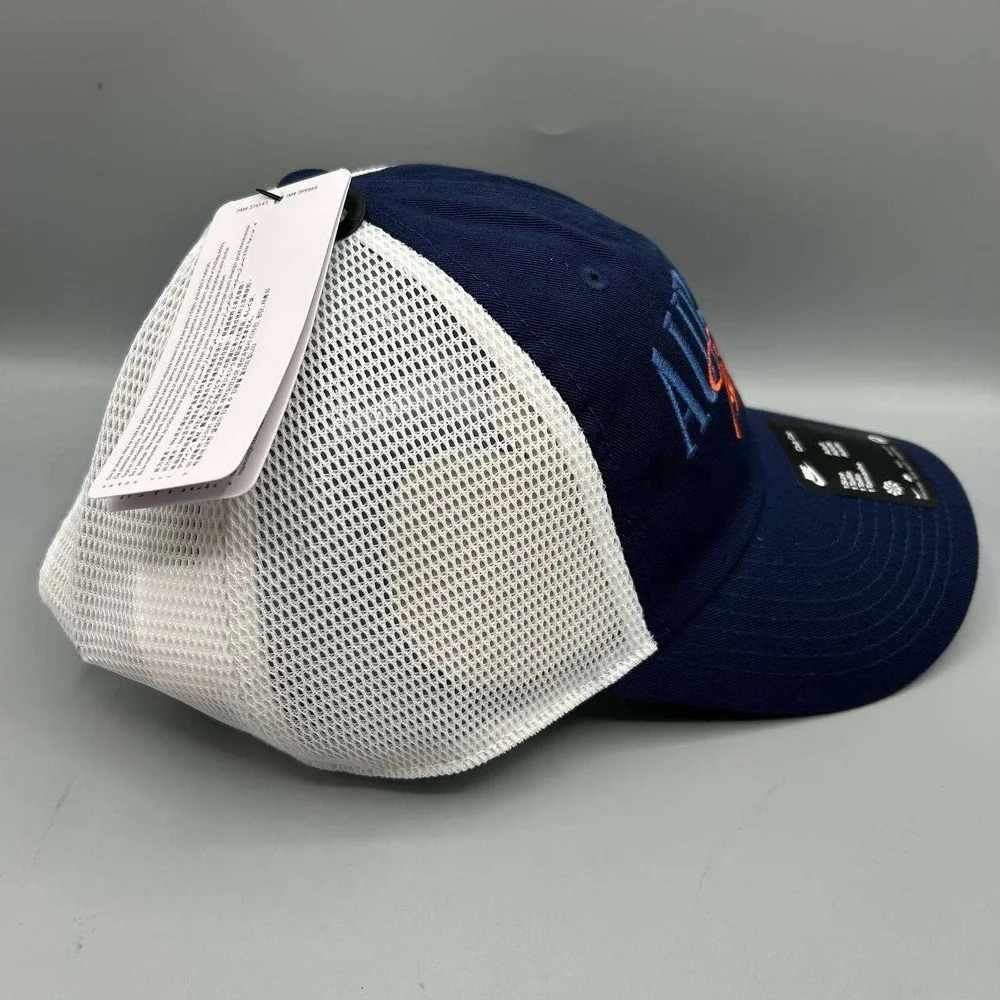 Nike Club Auburn Tigers Trucker Hat Men Blue White Strap Back Cap Cotton New